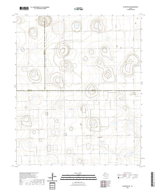 Silverton SW, TX — USGS 7.5-minute topo (2022)
