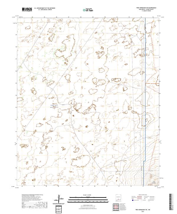 Tres Hermanos SW, NM — USGS 7.5-minute topo (2023)