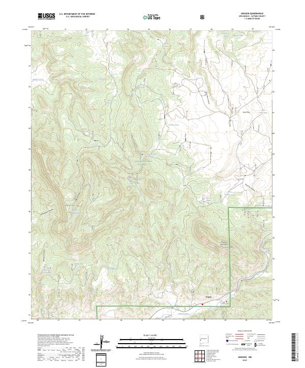 Aragon, NM — USGS 7.5-minute topo (2023)