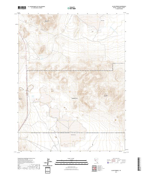 Allen Springs, NV — USGS 7.5-minute topo (2021)