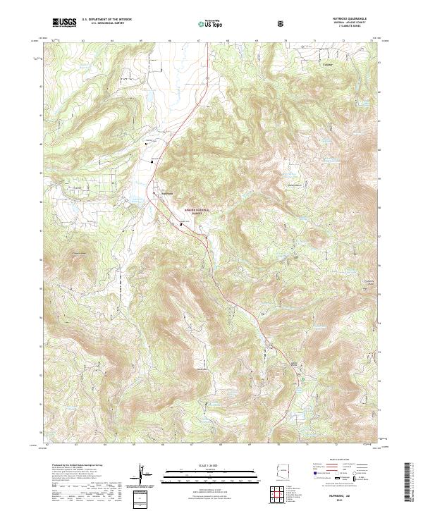 Nutrioso, AZ — USGS 7.5-minute topo (2021)