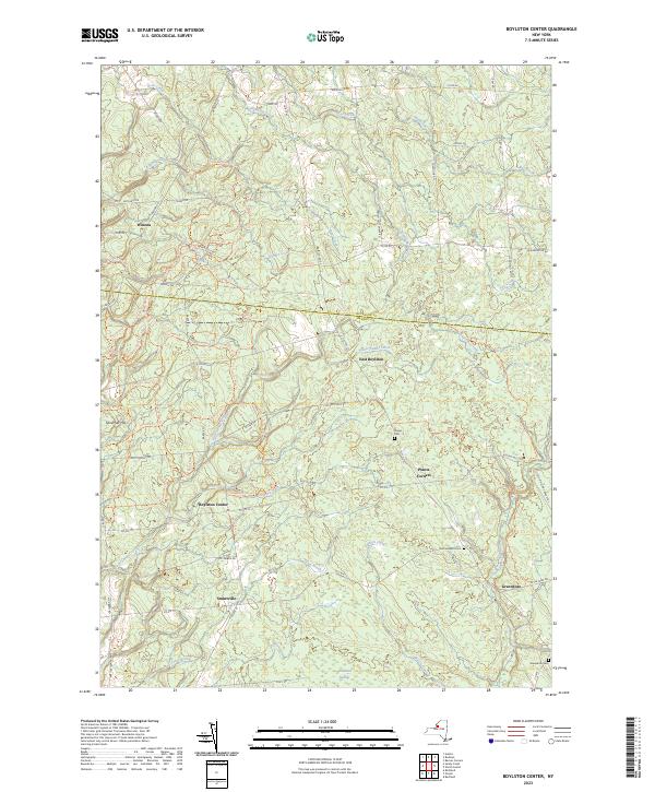 Boylston Center, NY — USGS 7.5-minute topo (2023)