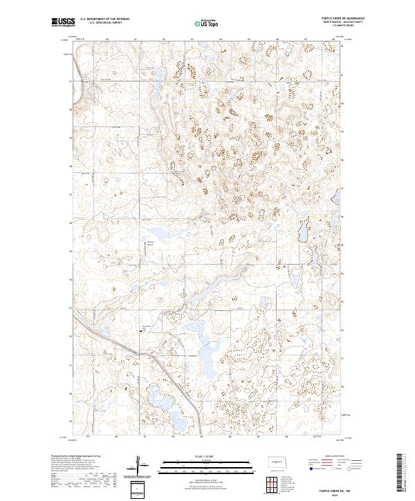 Turtle Creek NE, ND — USGS 7.5-minute topo (2024)