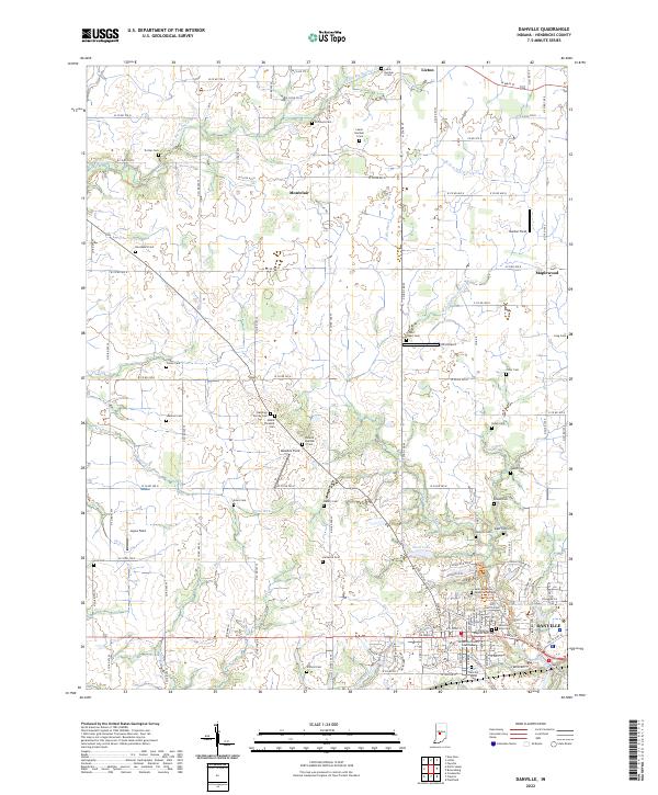Danville, IN — USGS 7.5-minute topo (2022)