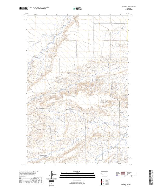 Stanford NE, MT — USGS 7.5-minute topo (2024)