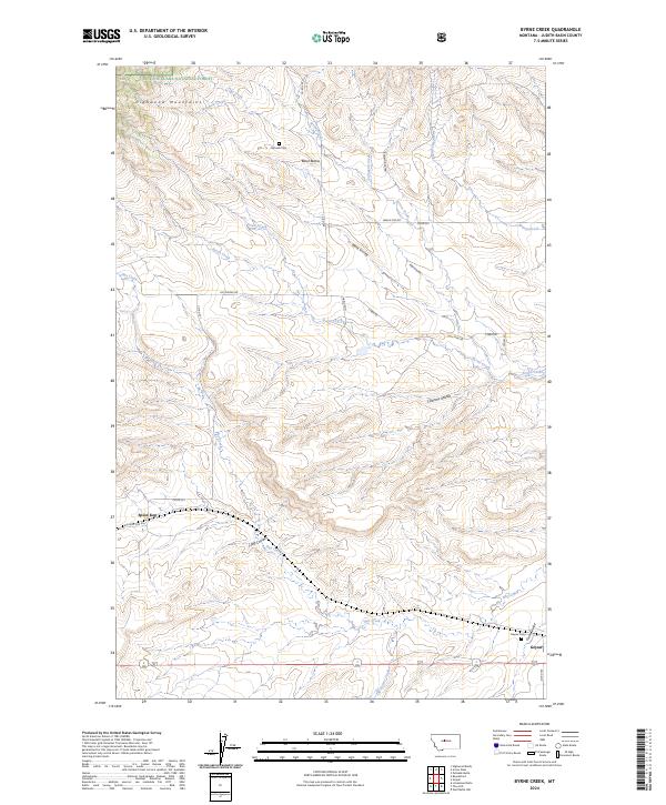 Byrne Creek, MT — USGS 7.5-minute topo (2024)