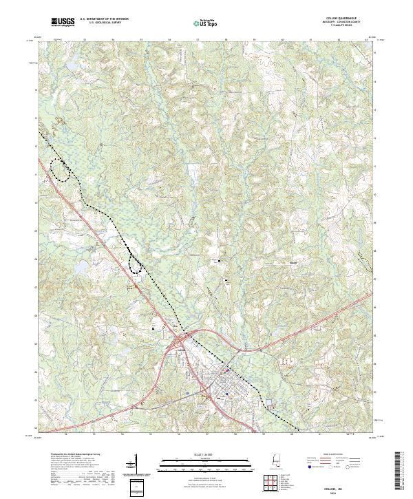 Collins, MS — USGS 7.5-minute topo (2024)