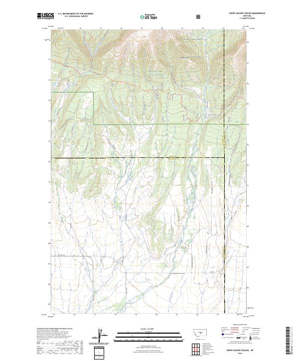 Snow Saucer Coulee, MT — USGS 7.5-minute topo (2024)
