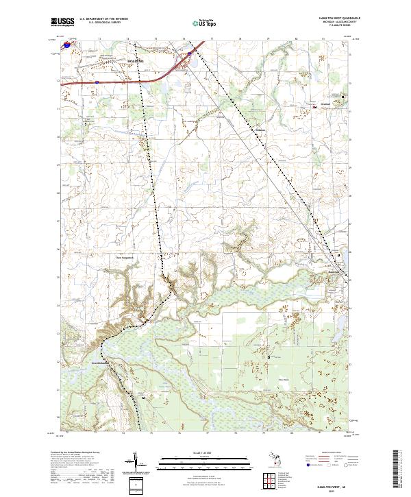Hamilton West, MI — USGS 7.5-minute topo (2023)