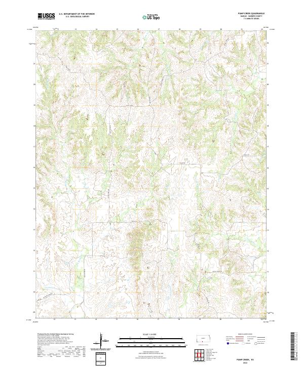 Pump Creek, KS — USGS 7.5-minute topo (2022)