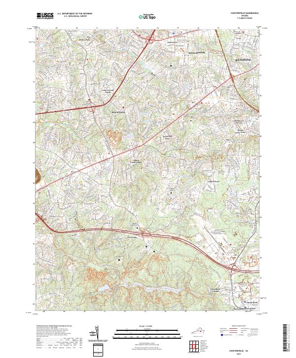Chesterfield, VA — USGS 7.5-minute topo (2022)