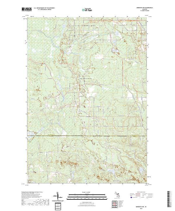 Meredith NW, MI — USGS 7.5-minute topo (2023)