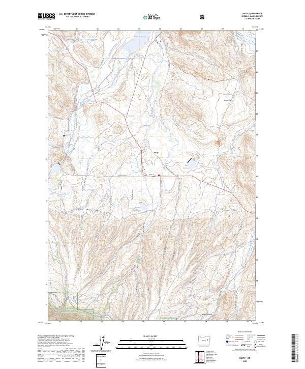 Unity, OR — USGS 7.5-minute topo (2023)