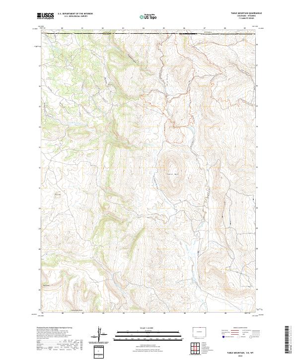 Table Mountain, CO-WY — USGS 7.5-minute topo (2022)