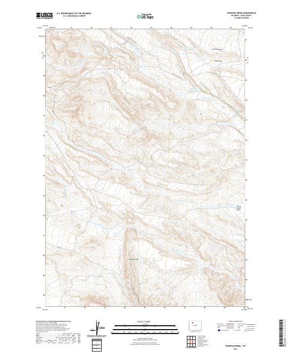 Tonopah Ridge, WY — USGS 7.5-minute topo (2021)