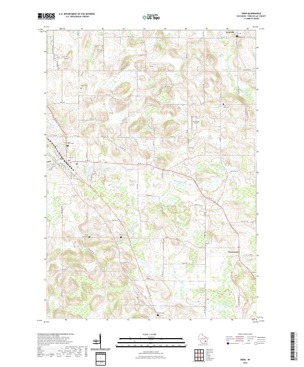 Eden, WI — USGS 7.5-minute topo (2022)