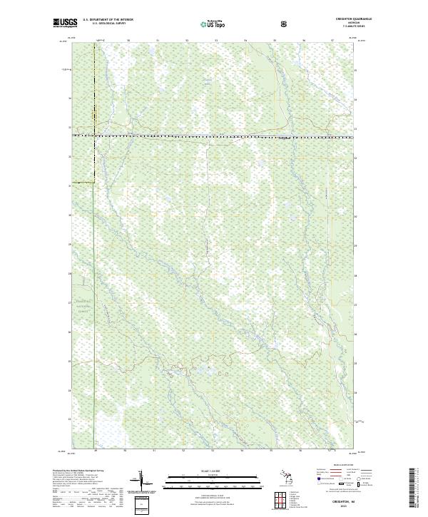 Creighton, MI — USGS 7.5-minute topo (2023)