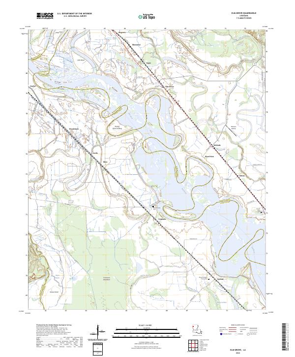 Elm Grove, LA — USGS 7.5-minute topo (2024)