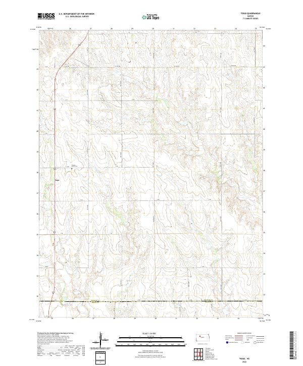 Togo, KS — USGS 7.5-minute topo (2022)