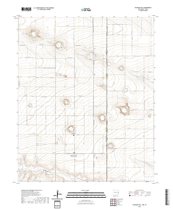 Pleasant Hill, NM-TX — USGS 7.5-minute topo (2023)