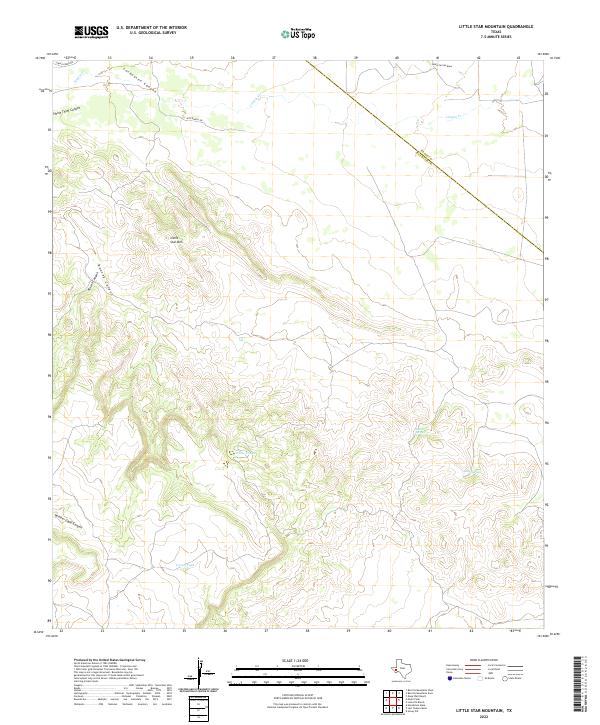 Little Star Mountain, TX — USGS 7.5-minute topo (2022)