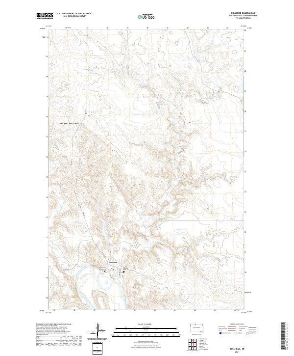 Bullhead, SD — USGS 7.5-minute topo (2021)