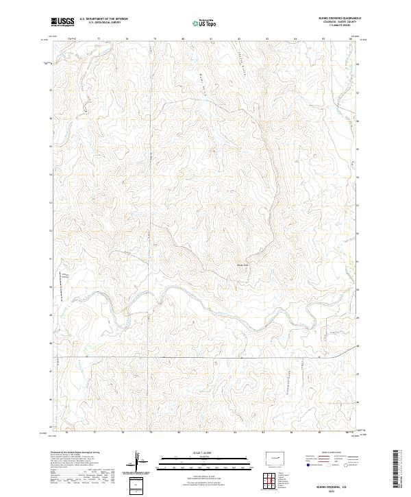 Kuhns Crossing, CO — USGS 7.5-minute topo (2022)