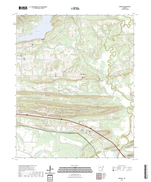 Menifee, AR — USGS 7.5-minute topo (2024)