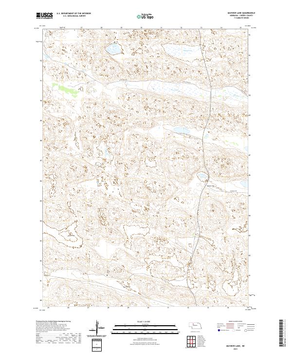 Mayhew Lake, NE — USGS 7.5-minute topo (2021)