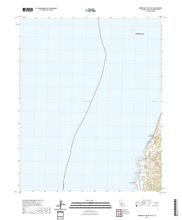 Morro Bay South OE W, CA — USGS 7.5-minute topo (2021)