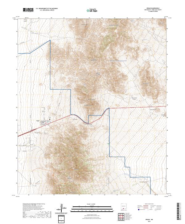 Organ, NM — USGS 7.5-minute topo (2023)