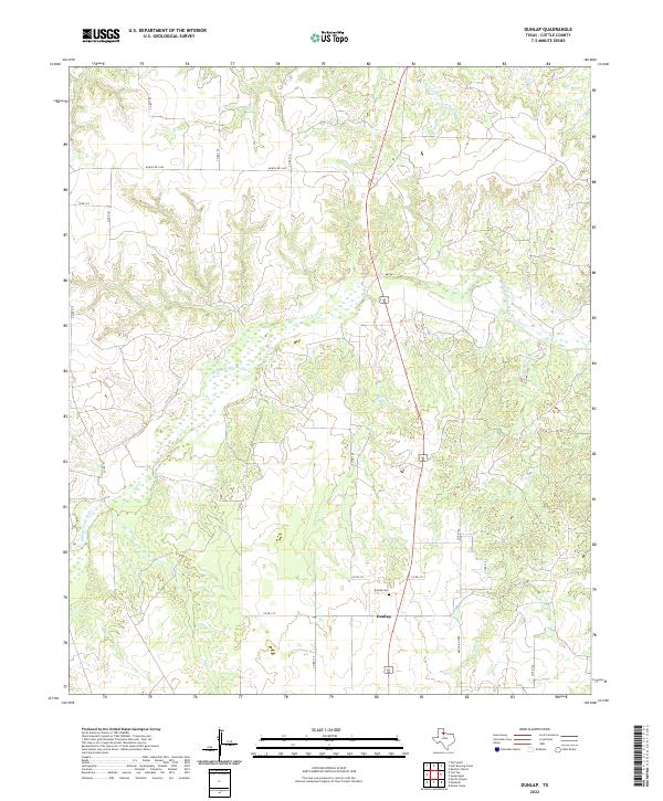 Dunlap, TX — USGS 7.5-minute topo (2022)