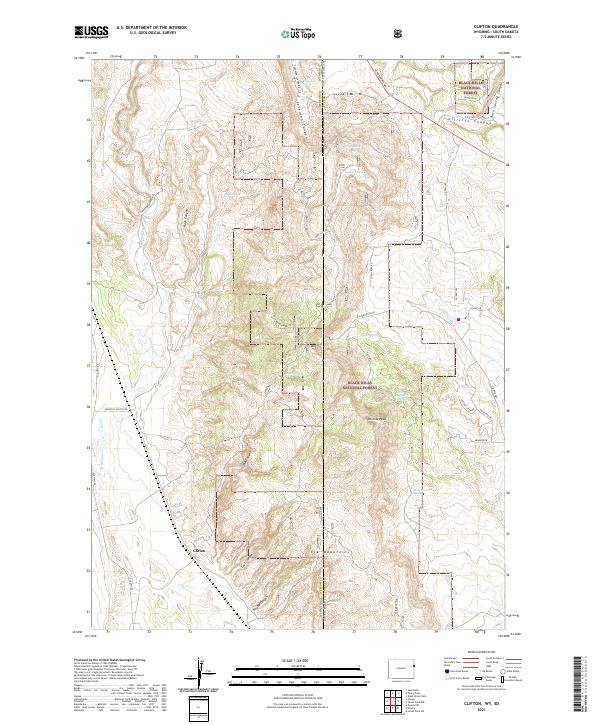 Clifton, WY-SD — USGS 7.5-minute topo (2021)