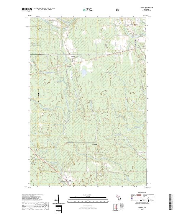 Ladoga, MI — USGS 7.5-minute topo (2023)