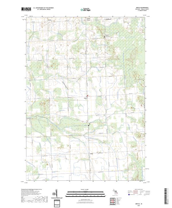 Argyle, MI — USGS 7.5-minute topo (2023)