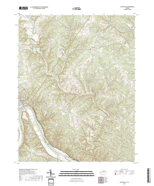 Scottsville, VA — USGS 7.5-minute topo (2022)