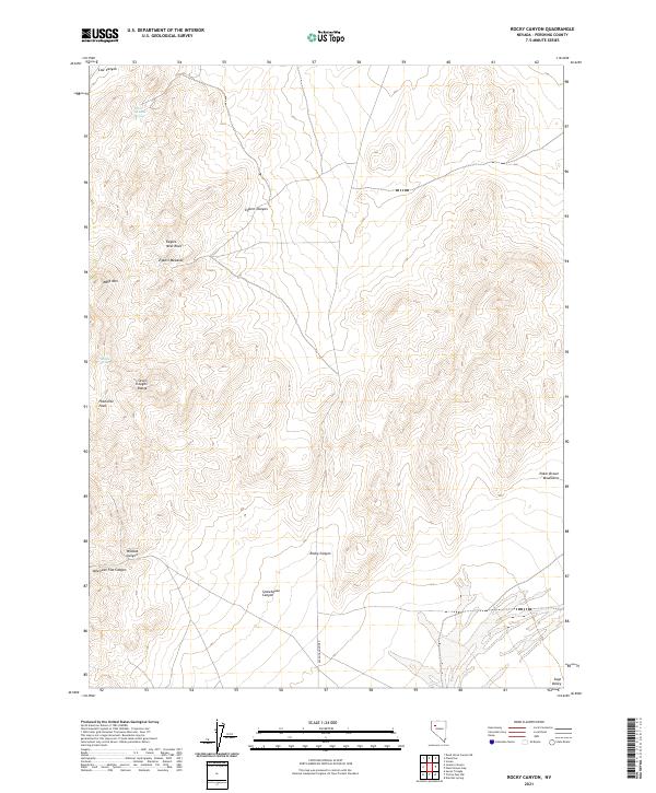 Rocky Canyon, NV — USGS 7.5-minute topo (2021)