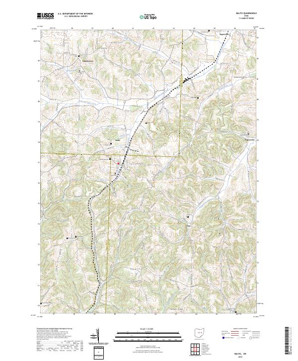 Baltic, OH — USGS 7.5-minute topo (2023)