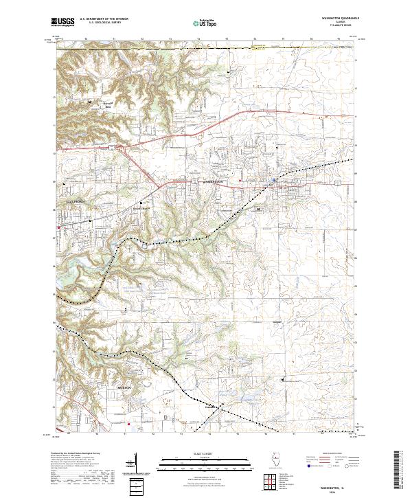 Washington, IL — USGS 7.5-minute topo (2024)