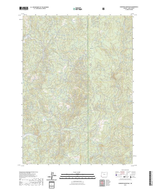 Sundown Mountain, OR — USGS 7.5-minute topo (2023)