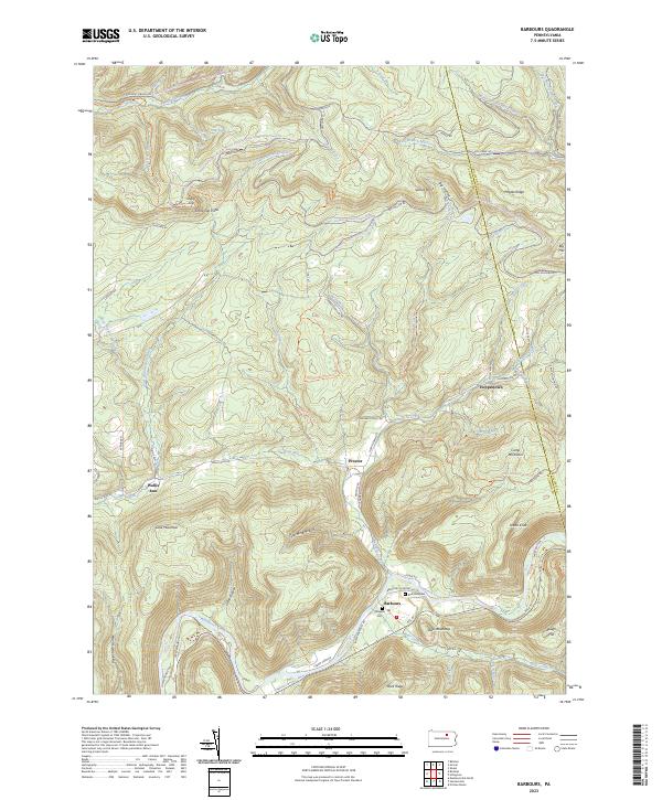 Barbours, PA — USGS 7.5-minute topo (2023)
