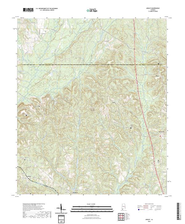 Ansley, AL — USGS 7.5-minute topo (2024)