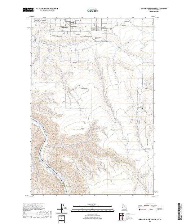 Lewiston Orchards South, ID-WA — USGS 7.5-minute topo (2024)
