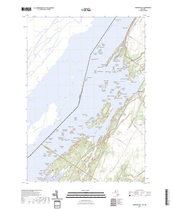 Chippewa Bay, NY-ON — USGS 7.5-minute topo (2023)