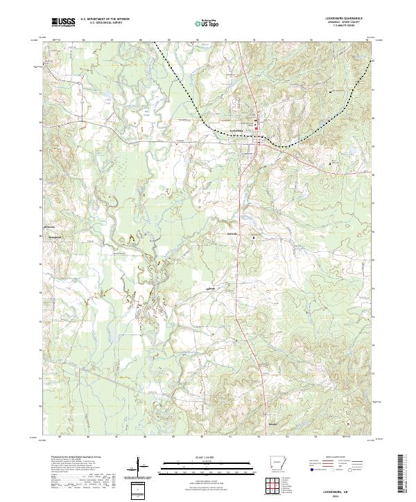 Lockesburg, AR — USGS 7.5-minute topo (2024)