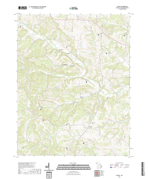 Scopus, MO — USGS 7.5-minute topo (2021)