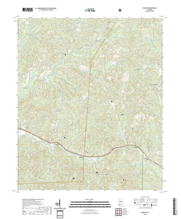 Pearson, AL — USGS 7.5-minute topo (2024)