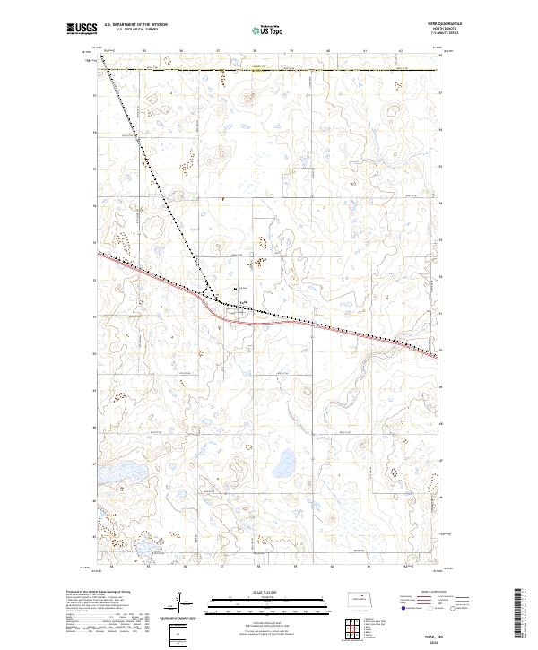 York, ND — USGS 7.5-minute topo (2024)