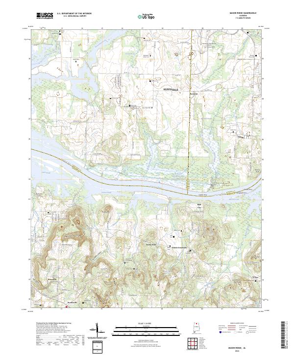 Mason Ridge, AL — USGS 7.5-minute topo (2024)