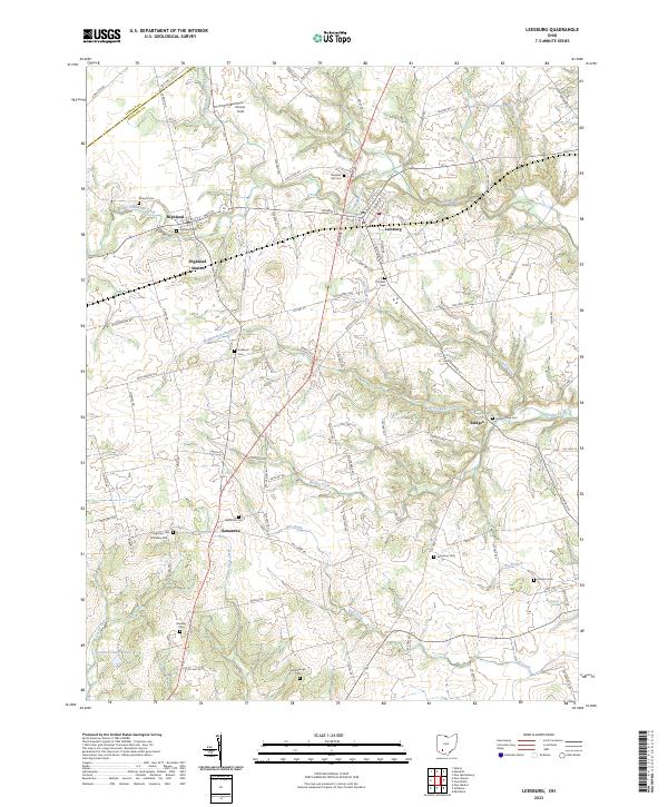 Leesburg, OH — USGS 7.5-minute topo (2023)